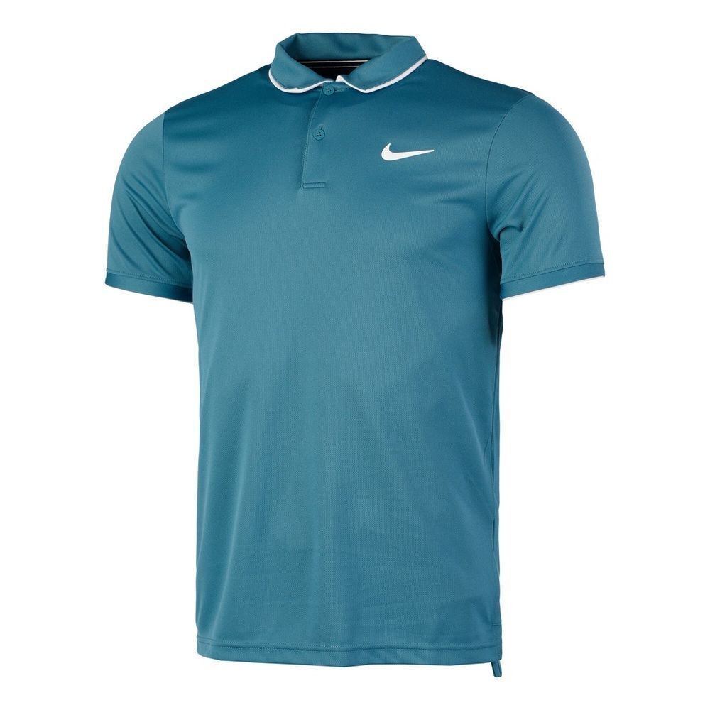 Men’s Nike Dri-Fit Tennis Polo | Medium | Turquoise/White - Picture 1 of 6